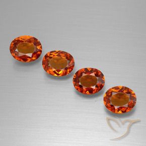 2,95 ct natürliche orangefarbener Spessartin-Edelsteine, Oval Schliff, VVS-VS