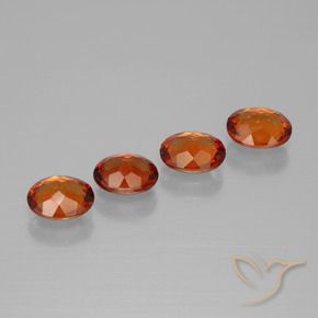 2,95 ct natürliche orangefarbener Spessartin-Edelsteine, Oval Schliff, VVS-VS
