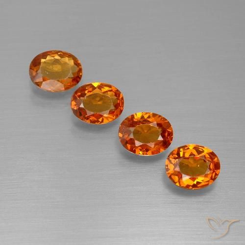 1.65ctw Natürlicher Mittelorange Spessartit-Garn, Oval, VS