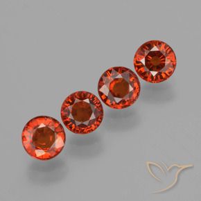 2.40 ct natürliche Dunkelorange Spessartit-Garn-Edelsteine, Runden, VVS-VS
