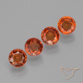1.72 ct natürliche Intensives Rot Spessartit-Garn-Edelsteine, Runden, VS