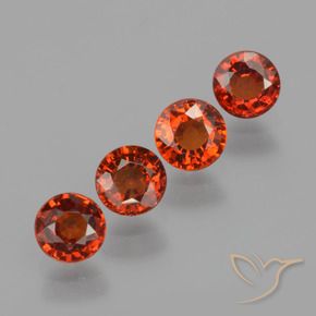 1.96 ct natürliche Intensives Rot Spessartit-Garn-Edelsteine, Runden, VVS-VS