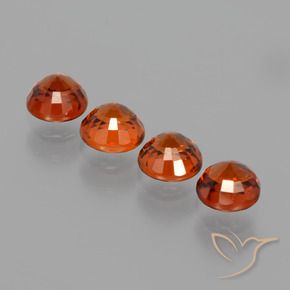 1.96 ct natürliche Intensives Rot Spessartit-Garn-Edelsteine, Runden, VVS-VS