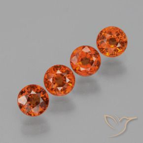 1.97 ct natürliche Mittelrot Spessartit-Garn-Edelsteine, Runden, VS