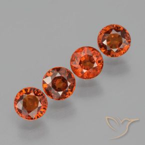 2.18 ct natürliche Tiefes Bernsteinrot Spessartit-Garn-Edelsteine, Runden, VS