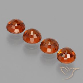2.18 ct natürliche Tiefes Bernsteinrot Spessartit-Garn-Edelsteine, Runden, VS