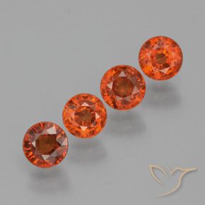 1.85 ct natürliche Mittelrot Spessartit-Garn-Edelsteine, Runden, VS
