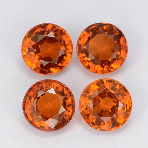 2.87 ct natürliche hellorange Spessartit-Garn-Edelsteine, Rund Schliff, VS
