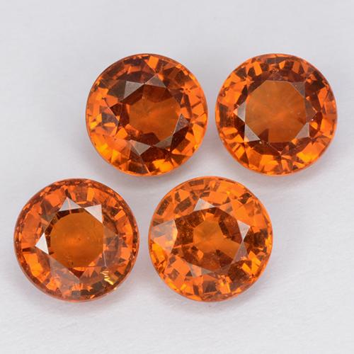 2.87 ct natürliche hellorange Spessartit-Garn-Edelsteine, Rund Schliff, VS