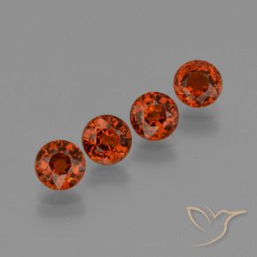 3.31 ct natürliche Johannisbeere Rot Spessartit-Garn-Edelsteine, Runden, VVS-VS