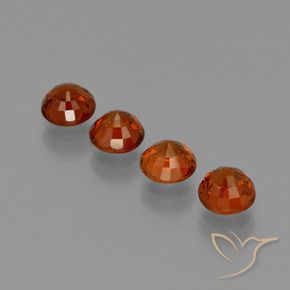 3.31 ct natürliche Johannisbeere Rot Spessartit-Garn-Edelsteine, Runden, VVS-VS