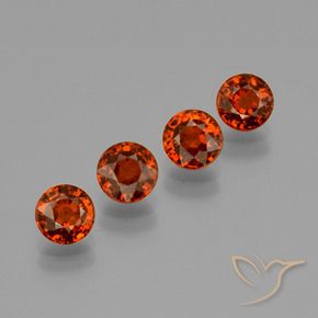 3.11 ct natürliche Intensives Rot Spessartit-Garn-Edelsteine, Runden, VVS-VS