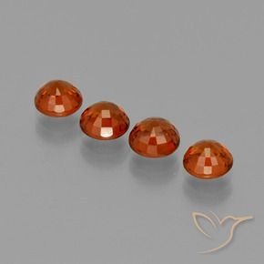 3.11 ct natürliche Intensives Rot Spessartit-Garn-Edelsteine, Runden, VVS-VS