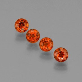 2.65 ct natürliche Feuerrot Spessartit-Garn-Edelsteine, Rund Schliff, VS