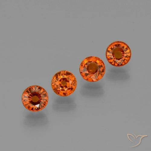 2.35ctw Natürlicher Amber Orange Spessartit-Garn, Runden, VS