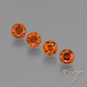 2.35 ct natürliche Amber Orange Spessartit-Garn-Edelsteine, Runden, VS