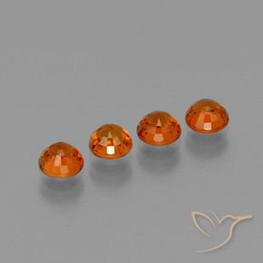 2.35 ct natürliche Amber Orange Spessartit-Garn-Edelsteine, Runden, VS