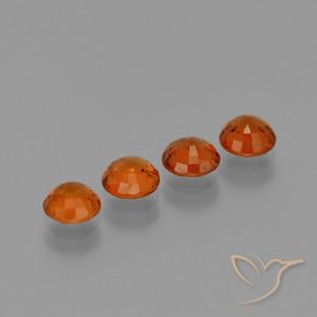 2.40 ct natürliche rötlich-orange Spessartit-Garn-Edelsteine, Runden, VS