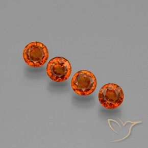2.38 ct natürliche tieforange Spessartit-Garn-Edelsteine, Runden, VS