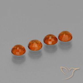 2.38 ct natürliche tieforange Spessartit-Garn-Edelsteine, Runden, VS