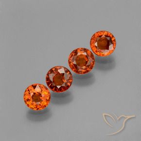 2.15 ct natürliche rötlich-orange Spessartit-Garn-Edelsteine, Runden, VS