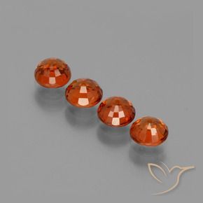 2.15 ct natürliche rötlich-orange Spessartit-Garn-Edelsteine, Runden, VS