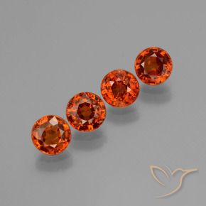 2.84 ct natürliche Mittleres Dunkelrot Spessartit-Garn-Edelsteine, Runden, VS