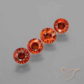 2.73 ct natürliche Hellrot Spessartit-Garn-Edelsteine, Runden, VVS-VS