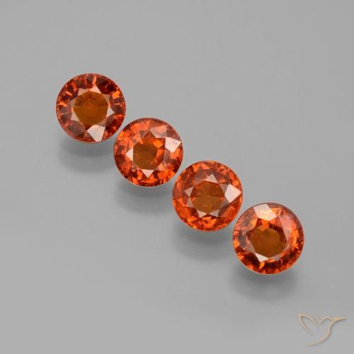 2.97ctw Natürlicher Warmes Orange Spessartit-Garn, Runden, VS