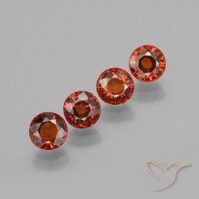 2.93 ct natürliche rötlich-orange Spessartit-Garn-Edelsteine, Runden, VVS-VS