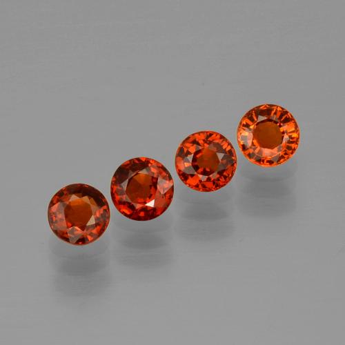 2.20 ct natürliche Bonbonrot Spessartit-Garn-Edelsteine, Rund Schliff, VVS-VS