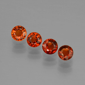 2.20 ct natürliche Bonbonrot Spessartit-Garn-Edelsteine, Rund Schliff, VVS-VS