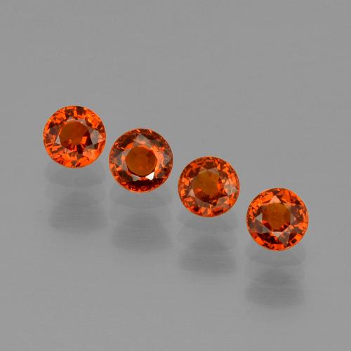 2.06 ct natürliche Intensives Rot Spessartit-Garn-Edelsteine, Rund Schliff, VVS-VS