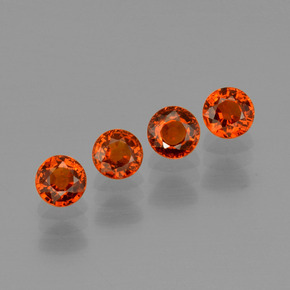 2.06 ct natürliche Intensives Rot Spessartit-Garn-Edelsteine, Rund Schliff, VVS-VS