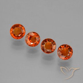 2.79 ct natürliche Mittelrot Spessartit-Garn-Edelsteine, Runden, VVS-VS