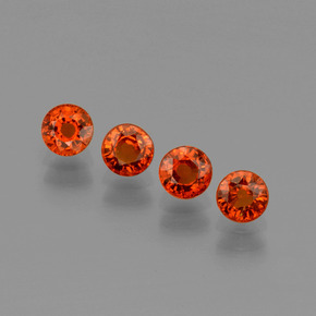 1,90 ct natürliche roter Spessartin-Edelsteine, Rundschliff, VVS-VS