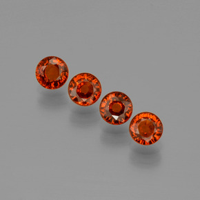 1,89 ct natürliche roter Spessartin-Edelsteine, Rundschliff, VVS-VS