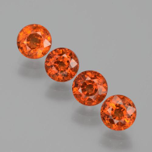 3,08 ct natürliche orangefarbener Spessartin-Edelsteine, Rundschliff, VS