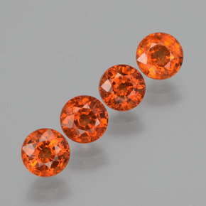 3,08 ct natürliche orangefarbener Spessartin-Edelsteine, Rundschliff, VS