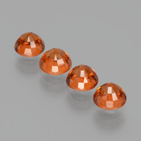 3,08 ct natürliche orangefarbener Spessartin-Edelsteine, Rundschliff, VS