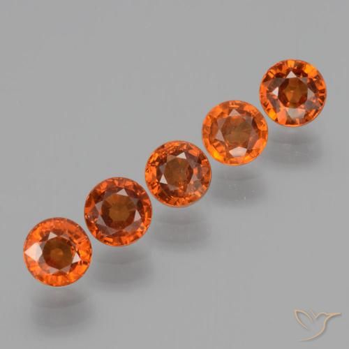 2.53 ct natürliche Feuerorange Spessartit-Garn-Edelsteine, Runden, VS