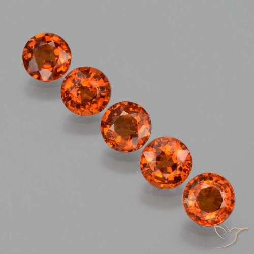 3.76 ct natürliche Amber Orange Spessartit-Garn-Edelsteine, Rund Schliff, VS
