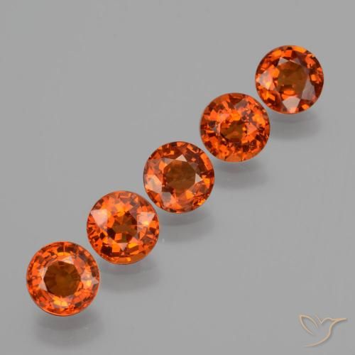 3.76 ct natürliche Amber Orange Spessartit-Garn-Edelsteine, Rund Schliff, VS
