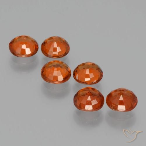 2.90 ct natürliche Intensives Rot Spessartit-Garn-Edelsteine, Runden, VVS-VS