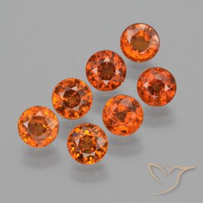 3.64 ct natürliche Mittelorange Spessartit-Garn-Edelsteine, Runden, VS