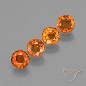 1,70 ct natürliche orangefarbener Spessartin-Edelsteine, Rundschliff, VS