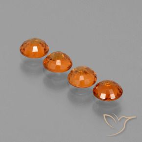 1,70 ct natürliche orangefarbener Spessartin-Edelsteine, Rundschliff, VS