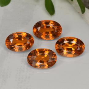 2,95 ct natürliche orangefarbener Spessartin-Edelsteine, Oval Schliff, VVS-VS