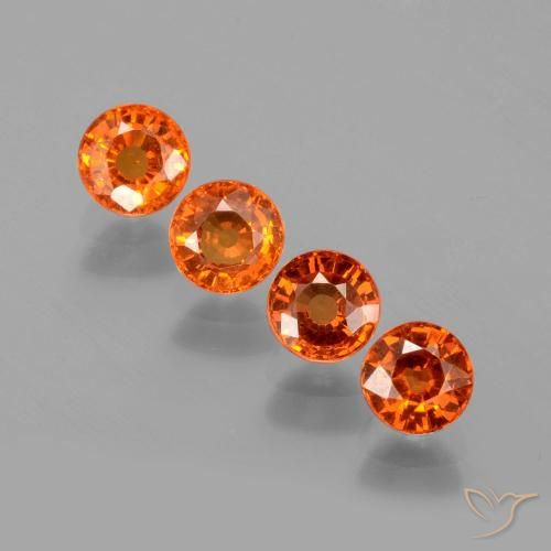 2.23ctw Natürlicher Amber Orange Spessartit-Garn, Runden, VS
