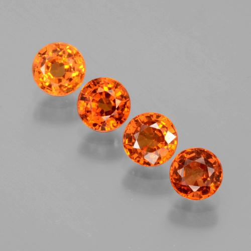2,09 ct natürliche Mittelorange Spessartin-Edelsteine, Rund Schliff, VS